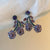 1 Pair Glam Luxurious Lady Flower Butterfly Copper Inlay Zircon Drop Earrings