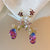 1 Pair Glam Luxurious Lady Flower Butterfly Copper Inlay Zircon Drop Earrings