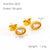 1 Pair Glam Retro Heart Shape Plating Inlay Stainless Steel Zircon 18k Gold Plated Drop Earrings