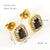 1 Pair Glam Sun Water Droplets Heart Shape Inlay Stainless Steel Rhinestones Zircon 18k Gold Plated Ear Studs