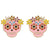 1 Pair Hip-Hop Funny Floral Skull Alloy Ear Studs