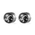 1 Pair Hip-hop Cross Round Skull Enamel Plating Inlay Titanium Steel Zircon Drop Earrings