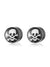 1 Pair Hip-hop Cross Round Skull Enamel Plating Inlay Titanium Steel Zircon Drop Earrings