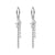 1 Pair Hip-hop Cross Round Skull Enamel Plating Inlay Titanium Steel Zircon Drop Earrings