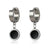 1 Pair Hip-hop Cross Round Skull Enamel Plating Inlay Titanium Steel Zircon Drop Earrings