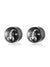 1 Pair Hip-hop Cross Round Skull Enamel Plating Inlay Titanium Steel Zircon Drop Earrings