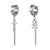 1 Pair Hip-hop Cross Round Skull Enamel Plating Inlay Titanium Steel Zircon Drop Earrings