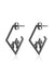 1 Pair Hip-hop Cross Round Skull Enamel Plating Inlay Titanium Steel Zircon Drop Earrings