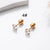 1 Pair Hip-hop Geometric Cross Feather Plating Stainless Steel Titanium Steel 18k Gold Plated Earrings