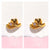 1 Pair Hip-hop Punk Hat Star Boots Plating Inlay Stainless Steel Zircon 18k Gold Plated Gold Plated Ear Studs