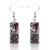 1 Pair Hip-hop Punk Pumpkin Ghost Bat Inlay Stainless Steel Glass Drop Earrings