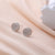 1 Pair Hip-hop Simple Style Shiny Round Square Plating Inlay Copper Zircon Gold Plated Ear Studs