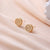 1 Pair Hip-hop Simple Style Shiny Round Square Plating Inlay Copper Zircon Gold Plated Ear Studs