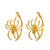 1 Pair Hip-hop Vintage Style Punk Spider Plating Alloy 14k Gold Plated Silver Plated Hoop Earrings