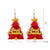 1 Pair IG Style Cute Santa Claus Gingerbread Wreath Enamel Inlay Zinc Alloy Pearl Drop Earrings