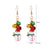 1 Pair IG Style Cute Santa Claus Gingerbread Wreath Enamel Inlay Zinc Alloy Pearl Drop Earrings