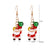 1 Pair IG Style Cute Santa Claus Gingerbread Wreath Enamel Inlay Zinc Alloy Pearl Drop Earrings