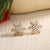 1 Pair IG Style Nordic Style Cute Christmas Tree Heart Shape Snowflake Plating Alloy Ear Studs