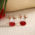 1 Pair IG Style Nordic Style Cute Christmas Tree Heart Shape Snowflake Plating Alloy Ear Studs