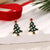 1 Pair IG Style Nordic Style Cute Christmas Tree Heart Shape Snowflake Plating Alloy Ear Studs