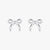 1 Pair Ig Style Basic Simple Style Bow Knot Plating Sterling Silver Silver Plated Ear Studs