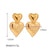 1 Pair Ig Style Basic Streetwear Heart Shape Plating Stainless Steel 18k Gold Plated Drop Earrings