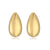 1 Pair Ig Style Casual Simple Style Water Droplets Plating Inlay Copper Zircon 18k Gold Plated Ear Studs