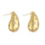 1 Pair Ig Style Casual Simple Style Water Droplets Plating Inlay Copper Zircon 18k Gold Plated Ear Studs