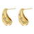 1 Pair Ig Style Casual Simple Style Water Droplets Plating Inlay Copper Zircon 18k Gold Plated Ear Studs