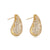 1 Pair Ig Style Casual Simple Style Water Droplets Plating Inlay Copper Zircon 18k Gold Plated Ear Studs