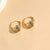 1 Pair Ig Style Circle Plating Inlay Copper Zircon 14k Gold Plated Earrings