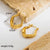 1 Pair Ig Style Classic Style Geometric Solid Color Plating Stainless Steel 18k Gold Plated Earrings