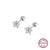 1 Pair Ig Style Commute Shiny Flower Plating Inlay Sterling Silver Zircon 18k Gold Plated White Gold Plated Ear Studs