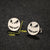 1 Pair Ig Style Cool Style Pumpkin Skull Ghost Plating Hollow Out Stainless Steel Ear Studs