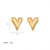 1 Pair Ig Style Elegant Romantic Heart Shape Polishing Plating Stainless Steel 18k Gold Plated Ear Studs