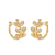 1 Pair Ig Style French Style Simple Style Leaves Twist Plating Inlay Copper Zircon 18k Gold Plated Ear Cuffs