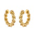 1 Pair Ig Style French Style Simple Style Leaves Twist Plating Inlay Copper Zircon 18k Gold Plated Ear Cuffs