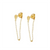 1 Pair Ig Style French Style Simple Style Star Water Droplets Flower Plating Inlay Copper Zircon Gold Plated Earrings