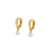 1 Pair Ig Style French Style Simple Style Star Water Droplets Flower Plating Inlay Copper Zircon Gold Plated Earrings