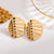 1 Pair Ig Style Oversized C Shape Semicircle Plating Three-dimensional Stainless Steel 18k Gold Plated Ear Studs