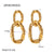 1 Pair Ig Style Retro Chain Plating Stainless Steel 18k Gold Plated Drop Earrings