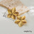 1 Pair Ig Style Retro Leaves Flower Plating Stainless Steel 18k Gold Plated Drop Earrings