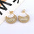 1 Pair Ig Style Simple Style Moon Plating Inlay Copper Artificial Rhinestones Gold Plated Ear Studs