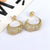 1 Pair Ig Style Simple Style Moon Plating Inlay Copper Artificial Rhinestones Gold Plated Ear Studs