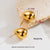 1 Pair Ig Style Simple Style Oval Solid Color Polishing Plating Stainless Steel 18k Gold Plated Ear Studs