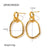 1 Pair Ig Style Simple Style Round Plating Hollow Out Stainless Steel 18k Gold Plated Drop Earrings