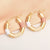 1 Pair Ig Style Simple Style Round Plating Stainless Steel Gold Plated Earrings