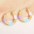 1 Pair Ig Style Simple Style Round Plating Stainless Steel Gold Plated Earrings