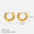 1 Pair Ig Style Simple Style Solid Color Plating Stainless Steel Gold Plated Earrings