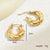 1 Pair Ig Style Simple Style Twist Irregular Plating Stainless Steel 18k Gold Plated Earrings